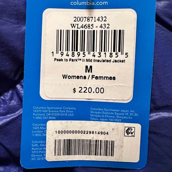 Columbia Women's Peak to Park II Jacket Size: M - Picture 6 of 9